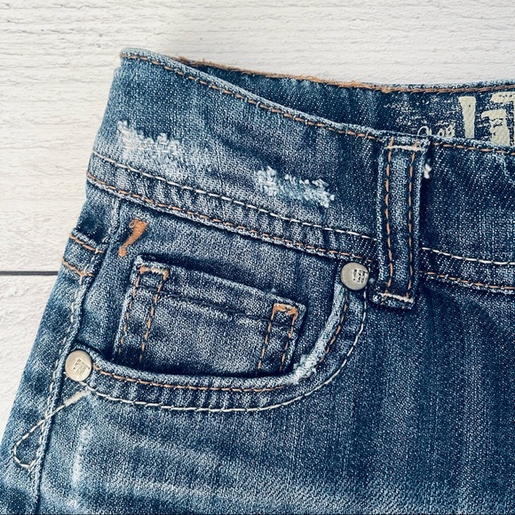 !It Jeans Girls Distressed Denim Shorts Size 5 - Picture 5 of 8